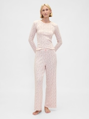 Gap Pink Pointelle Pyjama Bottoms - Image 3 of 5