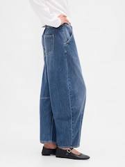 Gap Blue Mid Waisted UltraSoft Easy Horseshoe Jeans - Image 3 of 6