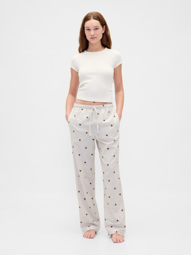 Gap Brown Softest Flannel Pyjama Bottoms - Image 1 of 3