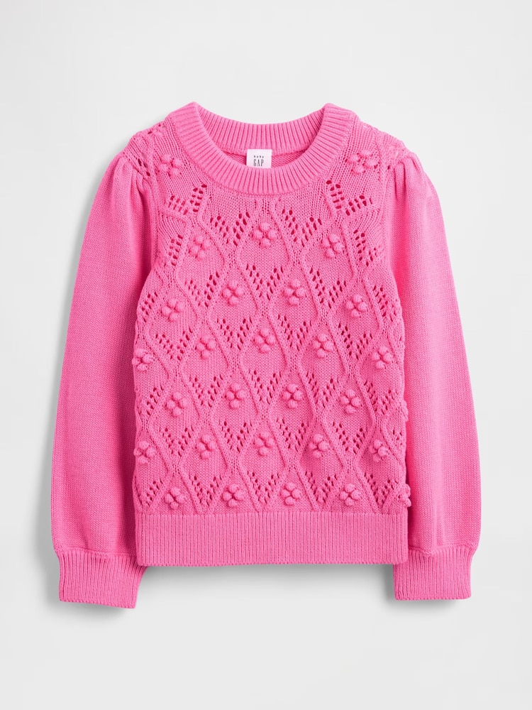 Gap Pink Puff-Sleeve Jumper (6mths-5yrs) - Image 1 of 2