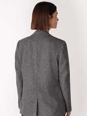 Whistles Grey Herringbone Wool Blend Blazer - Image 2 of 6