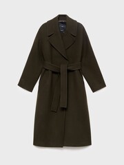 Mango Green Virgin Wool Coat With Belt - Image 6 of 7