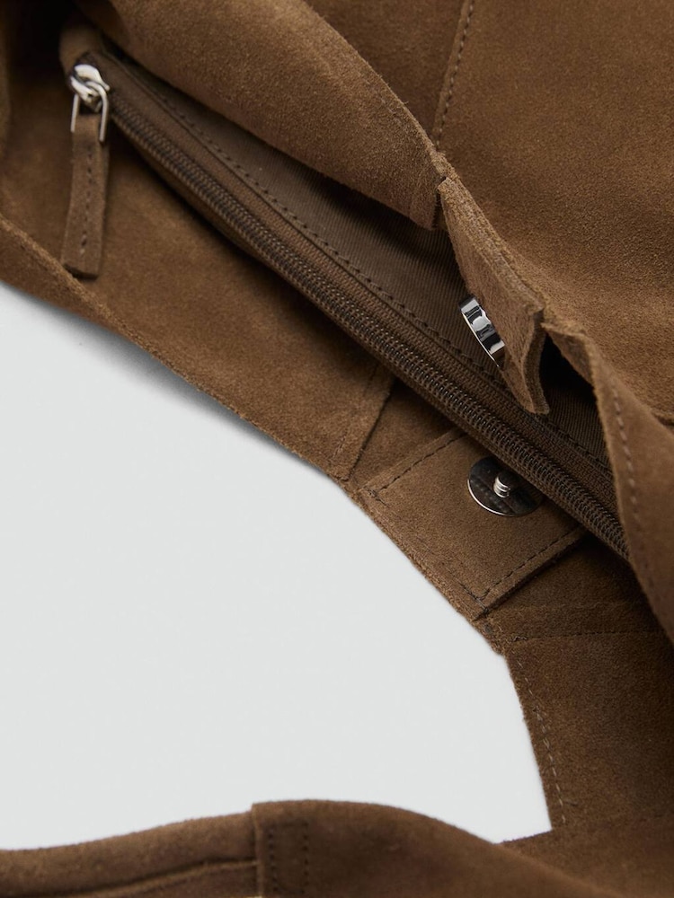 Mango Brown Suede Bag - Image 3 of 3