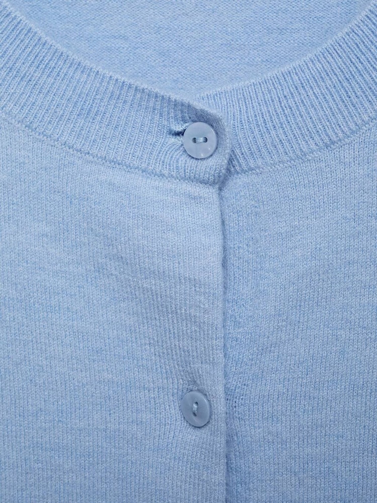 Mango Blue Knitted Cardigan With Diamonds - Image 6 of 6