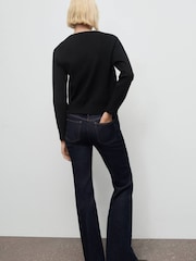 Mango Black Knitted Button Cardigan - Image 3 of 6