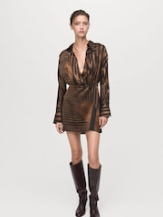 Mango Brown Trini Dress - Image 1 of 6