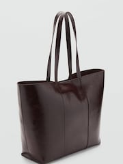 Mango Dark Brown Shopper Bag - Image 3 of 4