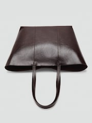 Mango Dark Brown Shopper Bag - Image 4 of 4