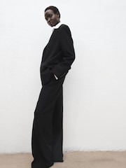 Mango Black Suit Jacket With Pockets - Image 1 of 7