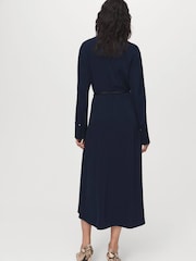 Mango Blue Belt Shirt Dress - Image 2 of 6