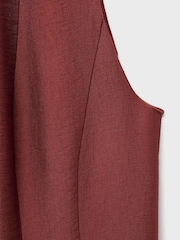 Mango Red Long Flared Dress - Image 6 of 6