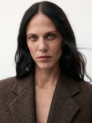 Mango Brown Speckled Wool Blazer - Image 4 of 6