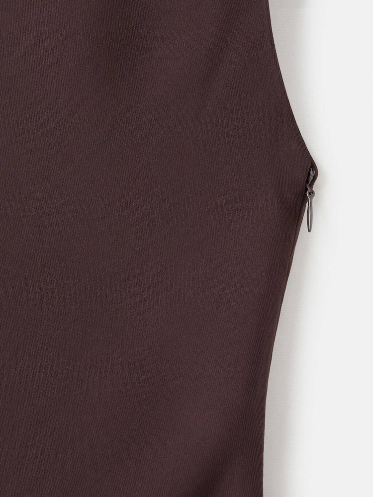 Mango Brown Long Turtleneck Dress - Image 4 of 4