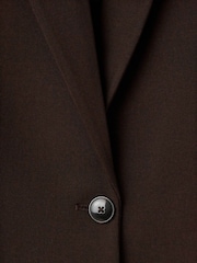 Mango Brown Straight-Fit Suit Jacket - Image 7 of 7