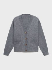 Mango Light Grey Nekko Cardigan - Image 6 of 7
