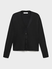 Mango Black V-Neck Knitted Cardigan - Image 5 of 6