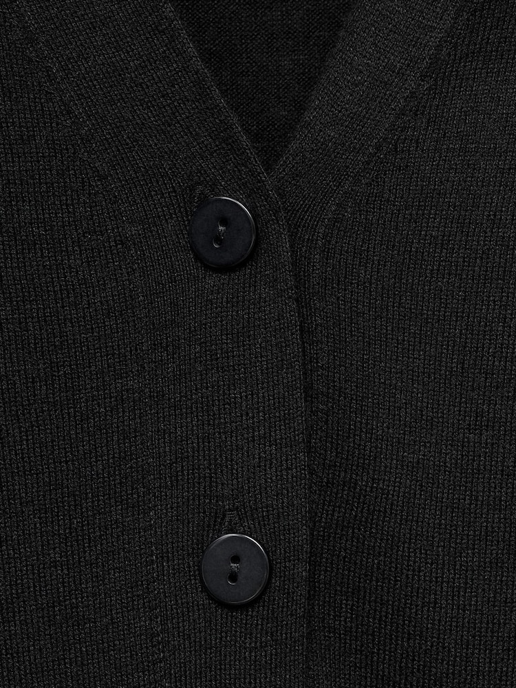 Mango Black V-Neck Knitted Cardigan - Image 6 of 6