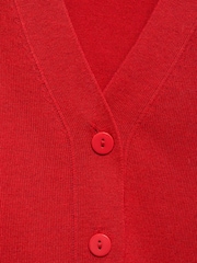 Mango Red V-Neck Knitted Cardigan - Image 6 of 6