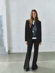 Mango Grey Pinstripe Suit Jacket - Image 3 of 6