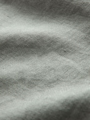 Green Relaxed Fit Signature 100% Linen Heritage Herringbone Trousers - Image 3 of 3