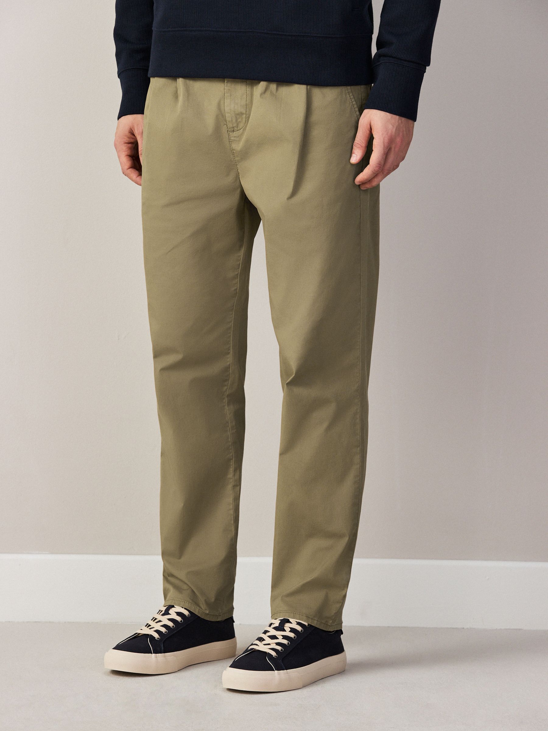 Buy Sand Regular Tapered Fit Summerweight Twin Pleat Chino