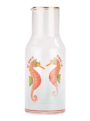 Yvonne Ellen Blue Carafe Sea Horse Glass - Image 3 of 3