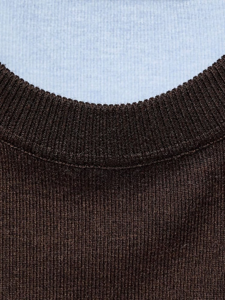 Mango Brown Combined-Design Sweater - Image 6 of 6