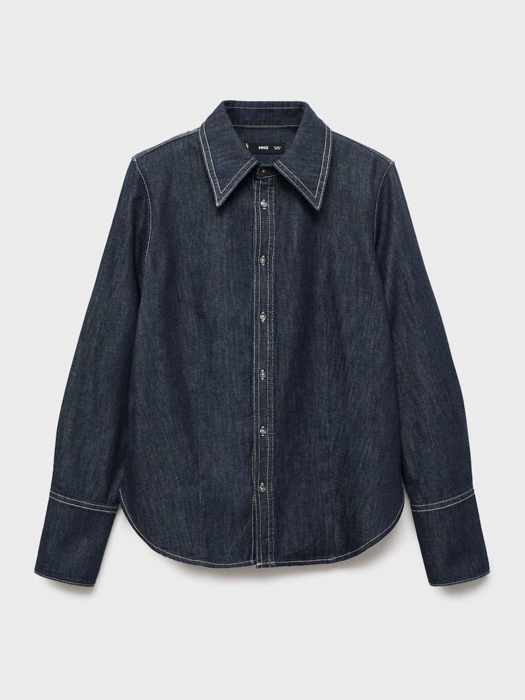 Buy Mango Blue Denim Shirt With Seams from the Next UK online shop