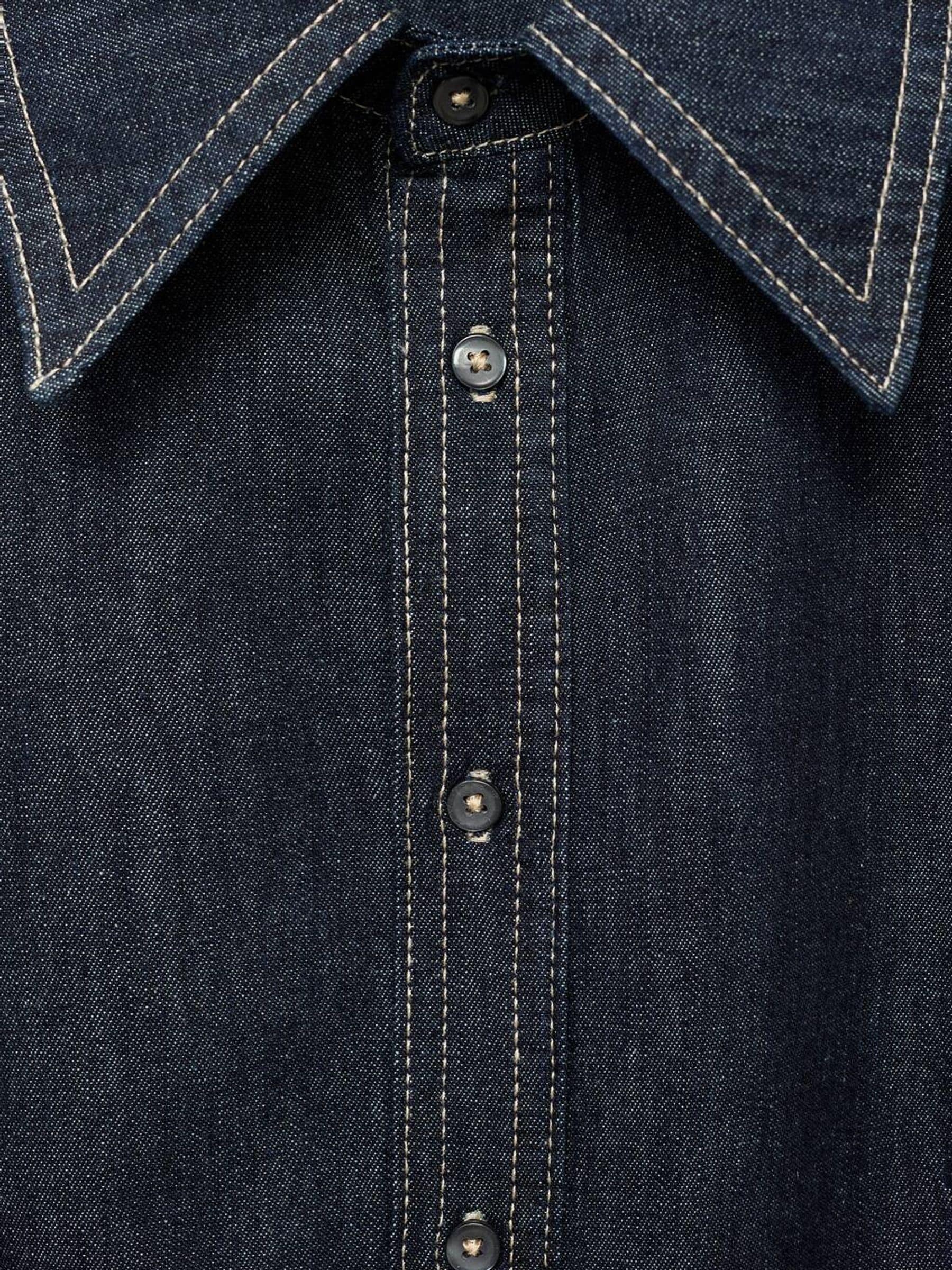 Buy Mango Blue Denim Shirt With Seams from the Next UK online shop