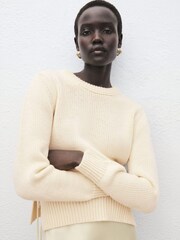Mango White Lazos Sweater - Image 4 of 6