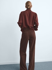 Mango Brown Danila Wide Leg High-Rise Jeans - Image 2 of 6