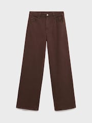 Mango Brown Danila Wide Leg High-Rise Jeans - Image 5 of 6