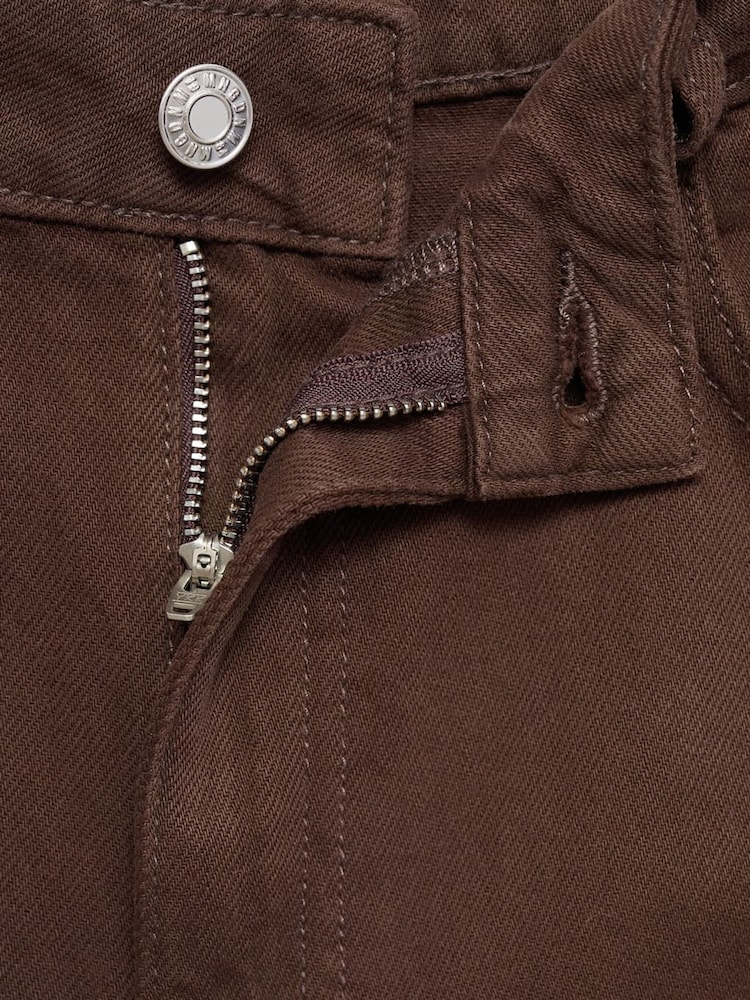 Mango Brown Danila Wide Leg High-Rise Jeans - Image 6 of 6