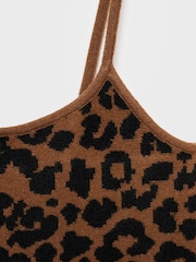 Mango Brown Leopard-Print Knitted Top - Image 6 of 6