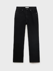 Mango Black Matilda High-Rise Straight Jeans - Image 5 of 6