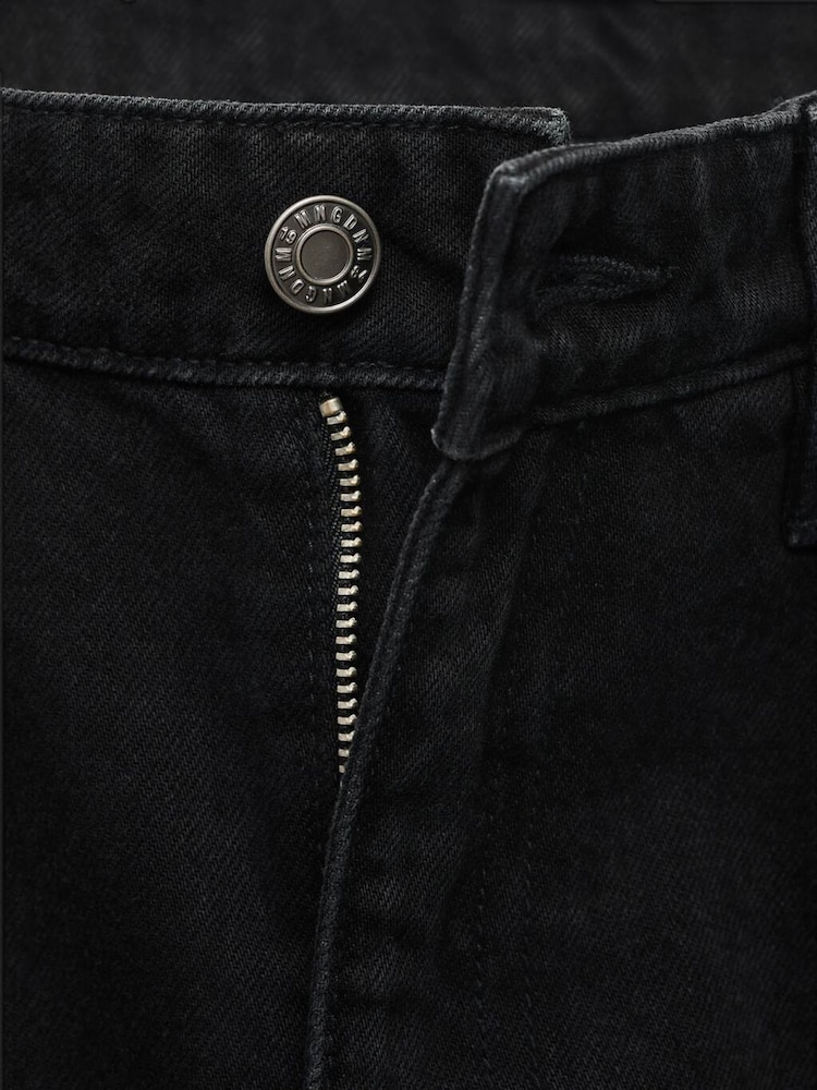 Mango Black Matilda High-Rise Straight Jeans - Image 6 of 6