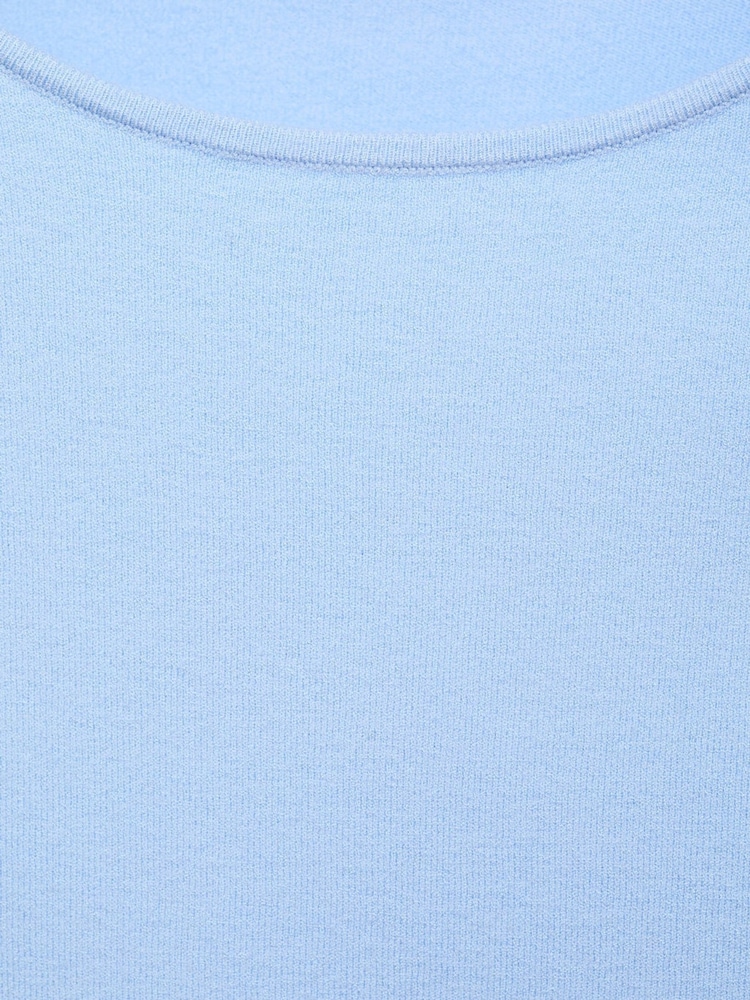 Mango Blue Long-Sleeved Fine-Knit Sweater - Image 6 of 6