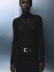 Mango Black Xselena Top - Image 1 of 5