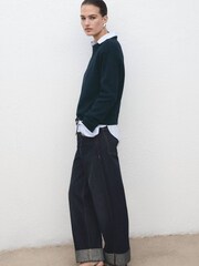 Mango Blue Knitted Wool Blend Sweater - Image 2 of 7