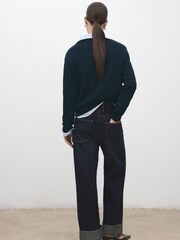 Mango Blue Knitted Wool Blend Sweater - Image 3 of 7