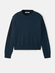 Mango Blue Knitted Wool Blend Sweater - Image 6 of 7