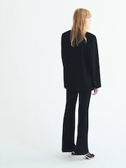 Mango Black Mid-Rise Flare Trousers - Image 2 of 6