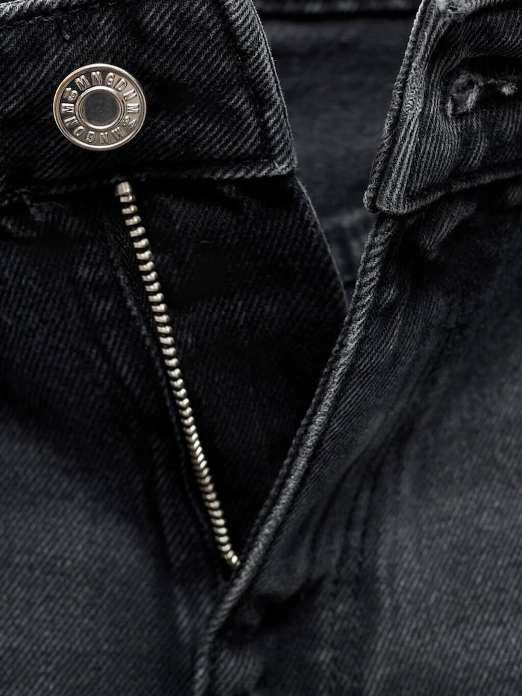 Mango Black Miami Medium-Rise Straight-Fit Jeans - Image 6 of 6