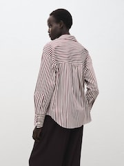 Mango White Pocket Striped Shirt - Image 2 of 7