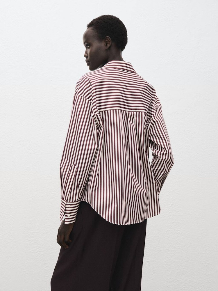 Mango White Pocket Striped Shirt - Image 2 of 7