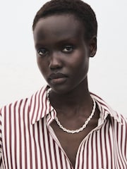 Mango White Pocket Striped Shirt - Image 5 of 7