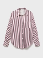 Mango White Pocket Striped Shirt - Image 6 of 7