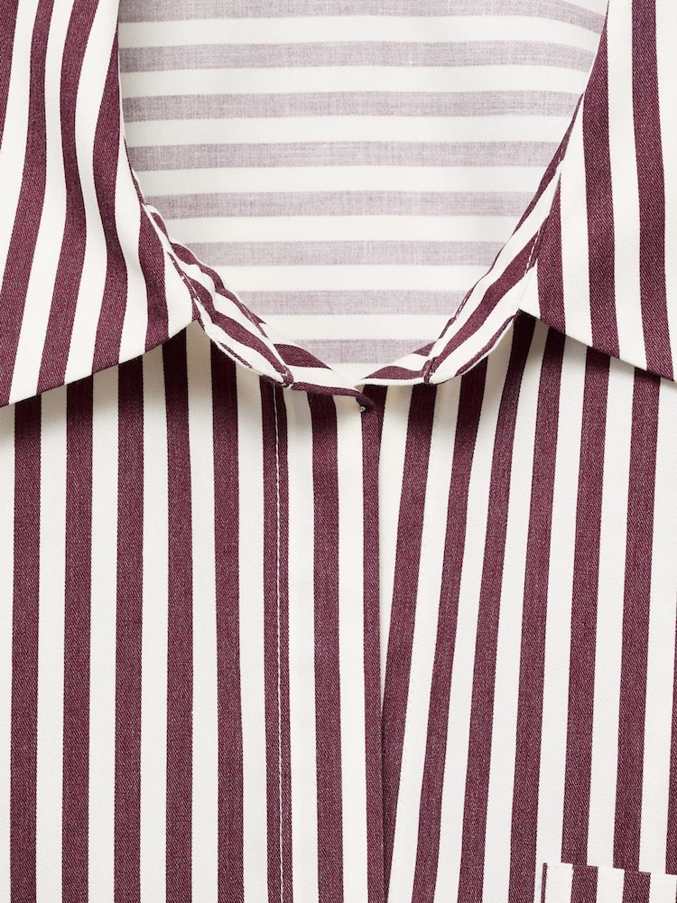 Mango White Pocket Striped Shirt - Image 7 of 7