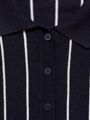 Mango Blue Striped Polo-Neck Sweater - Image 6 of 6
