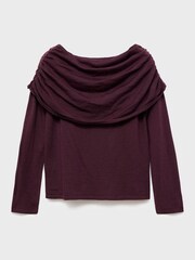 Mango Red Bandeau Sweater - Image 4 of 5